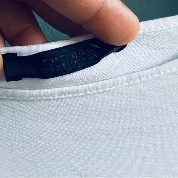 THE ROW Ruffle Bottom Jersey Top LG - Picture 3 of 8